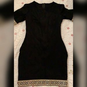 Black and gold dress